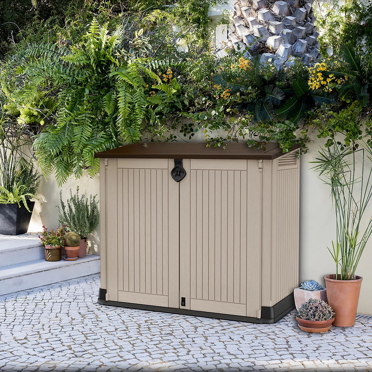 Keter Store It Out Midi Beige & brown 880L Garden storage box - Image 5